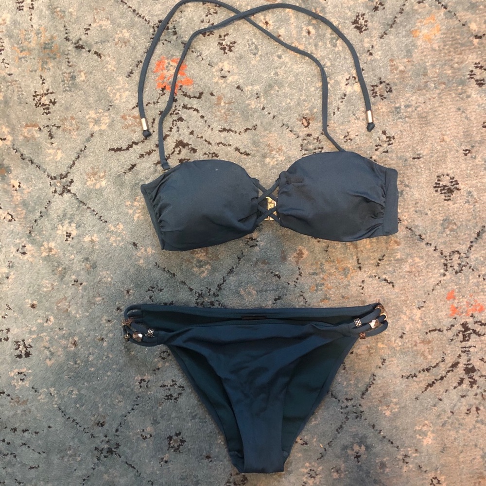 SOLD -- Boho bikini in green